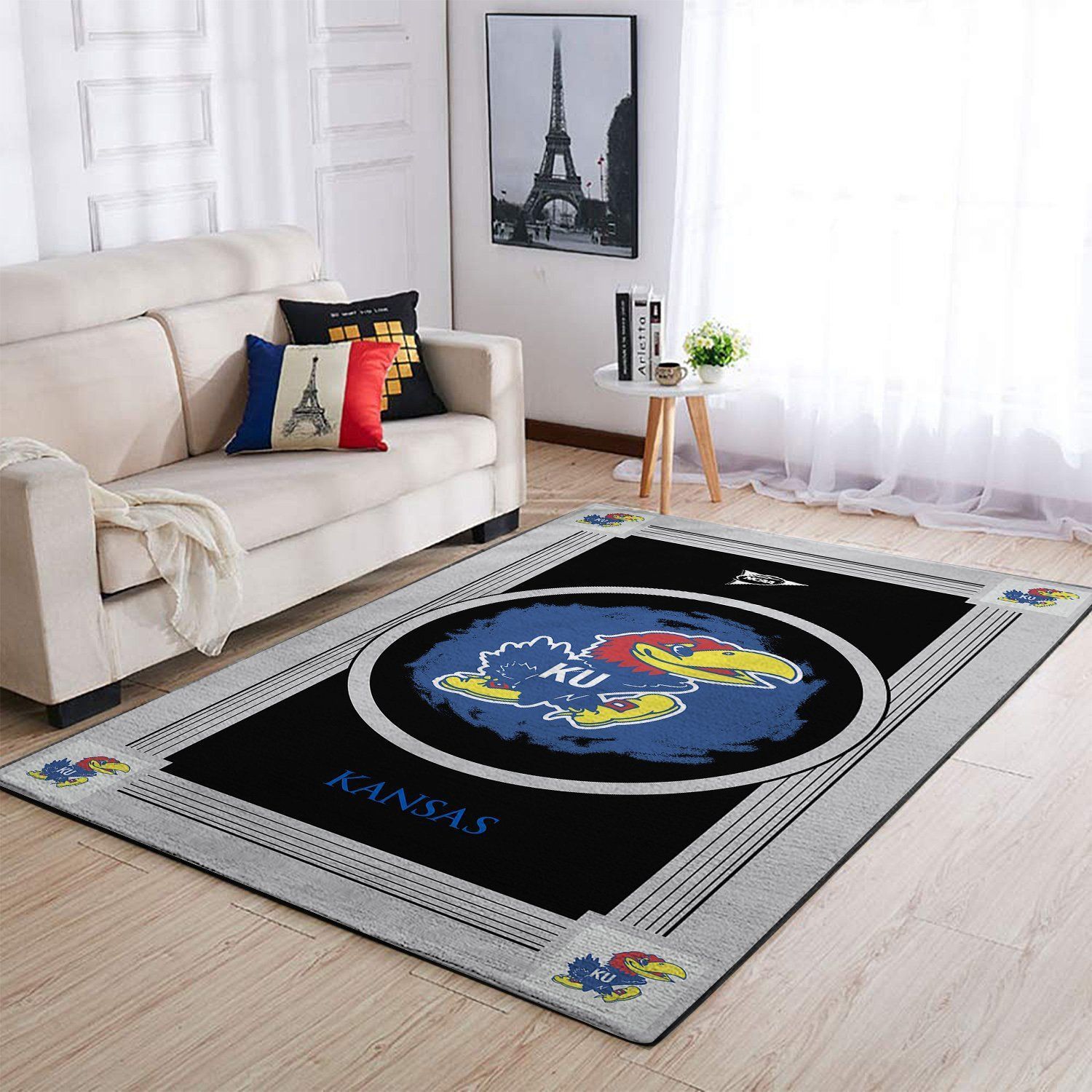 Kansas Jayhawks Ncaa Area Rugs Team Logo  Chussin | Home Decor Easily