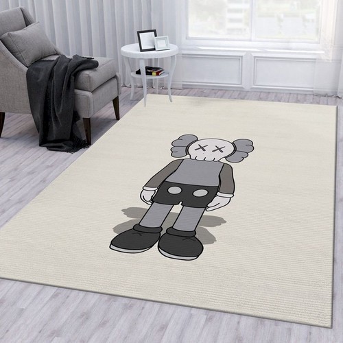 Kaws Standing Grey Fashion Brand Area Rug F  Chussin | Home Decor Easily