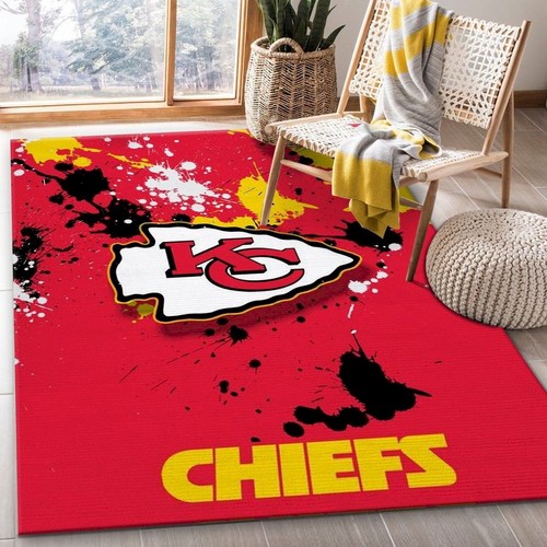 Kc Chiefs Logo Nfl Area Rug Us Area Rug  Chussin | Home Decor Easily