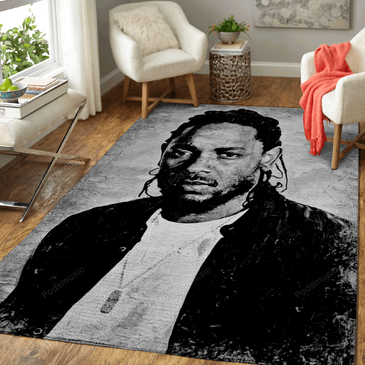 Kendrick Lamar Music Monochrome Art For Fans Area  Chussin | Home Decor Easily