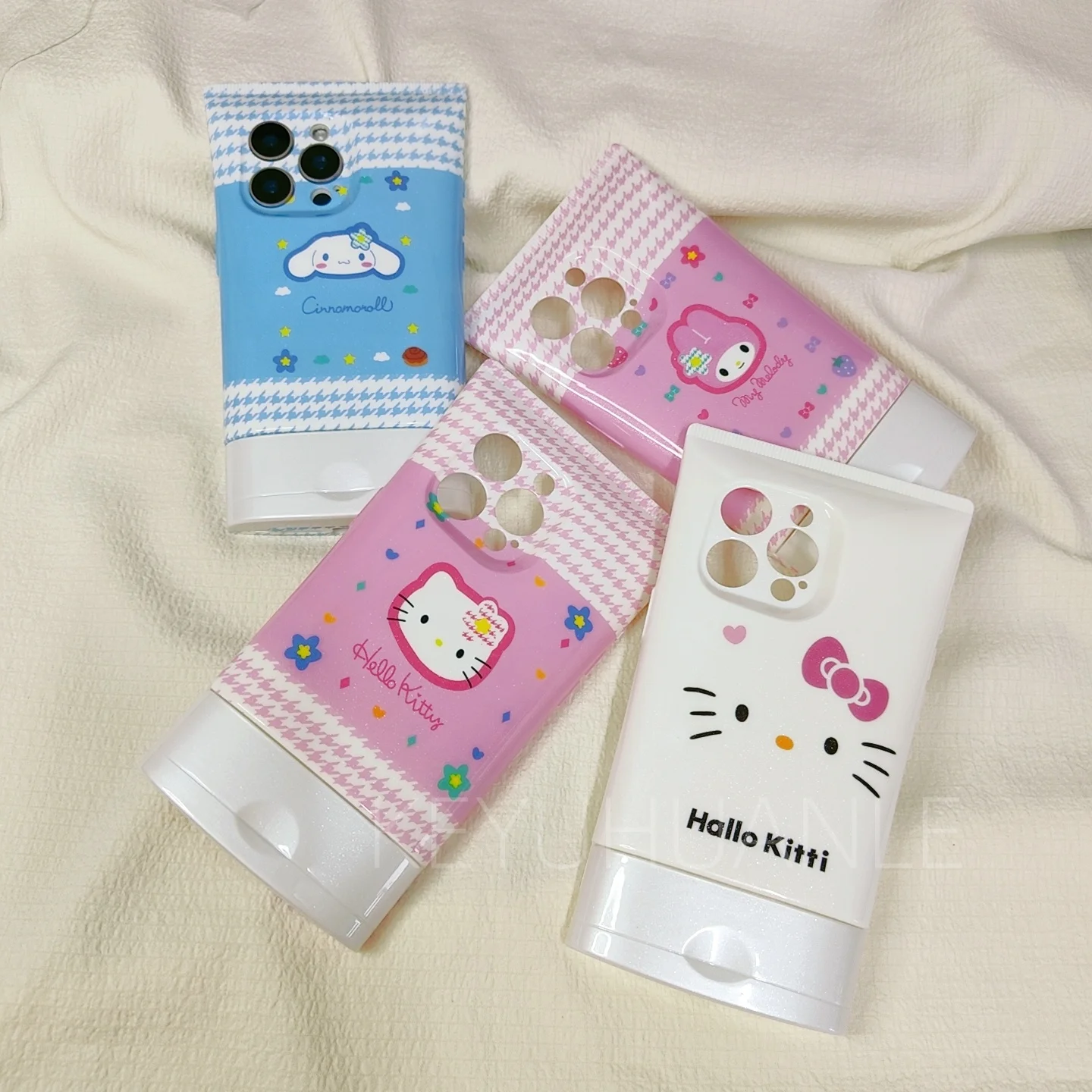 3D Melody Cinnamoroll Hello Kitty Cartoon Wash Model Phone Case
