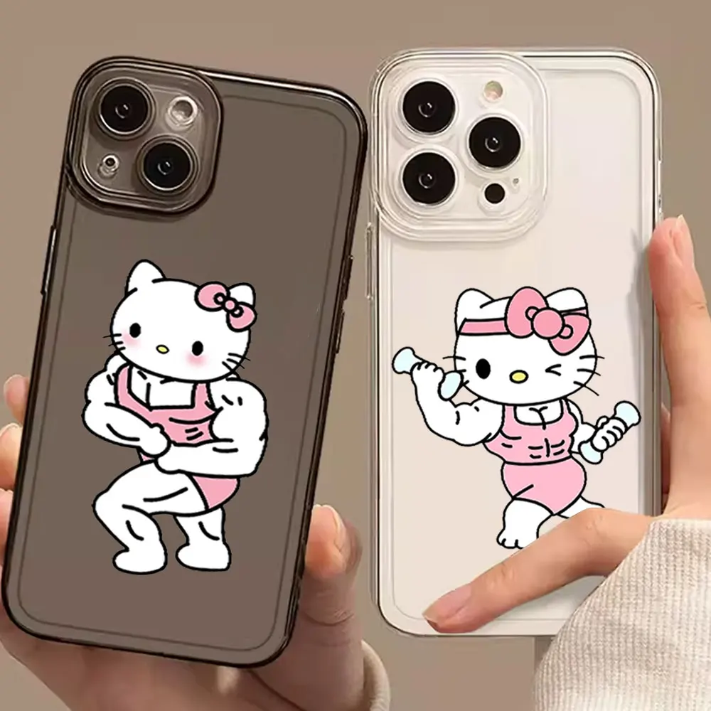Funny Sanrio Hello Kitty Muscle Phone Case