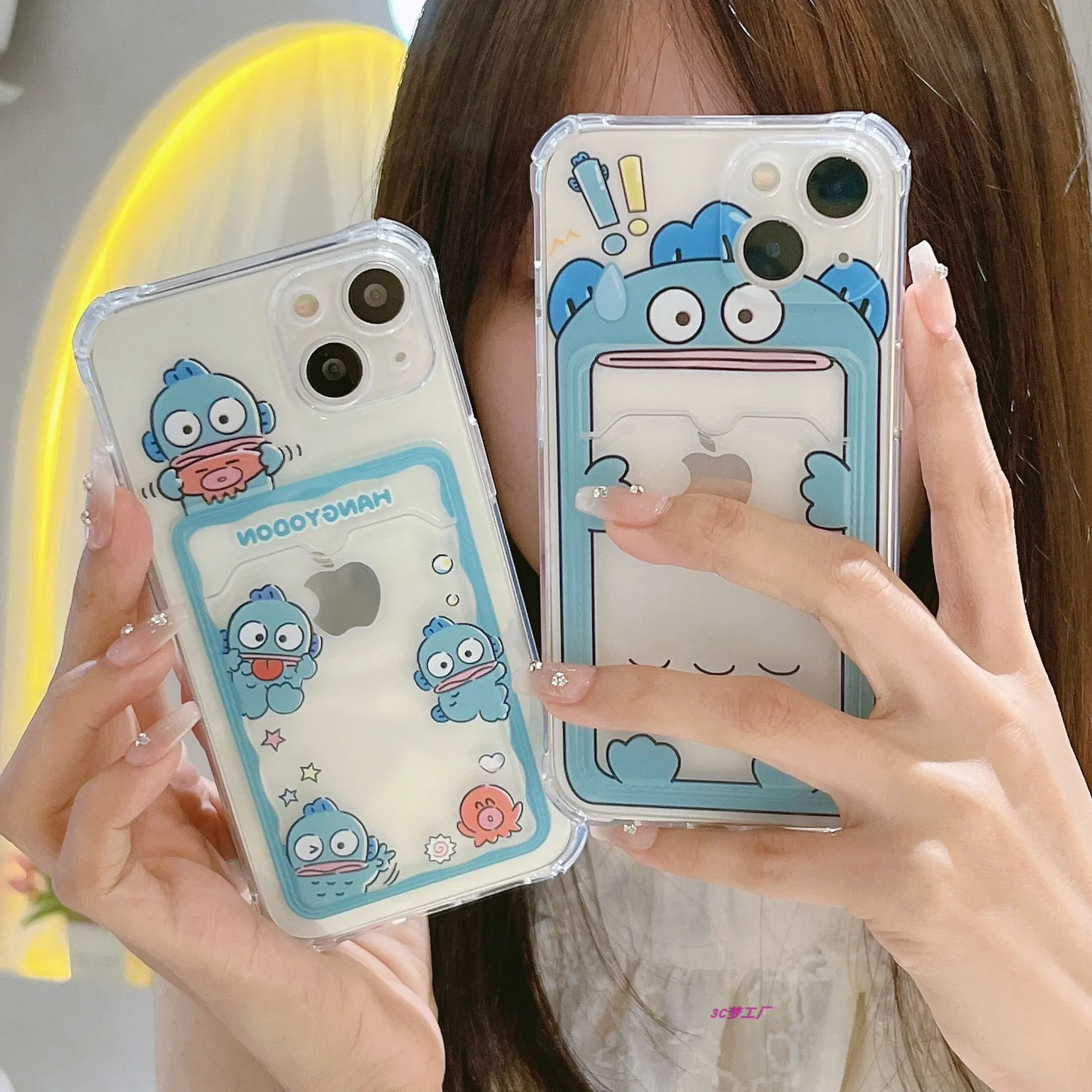 Lovely Cute Cartoon Card Bag Phone Case