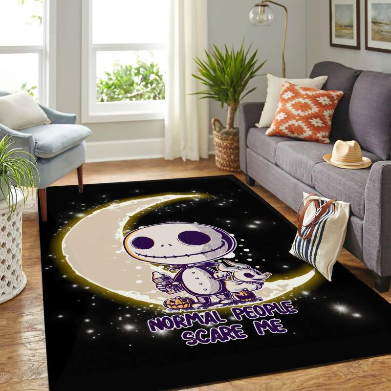 Kid Jack Skellington Moon Carpet Rug -  Chussin | Home Decor Easily
