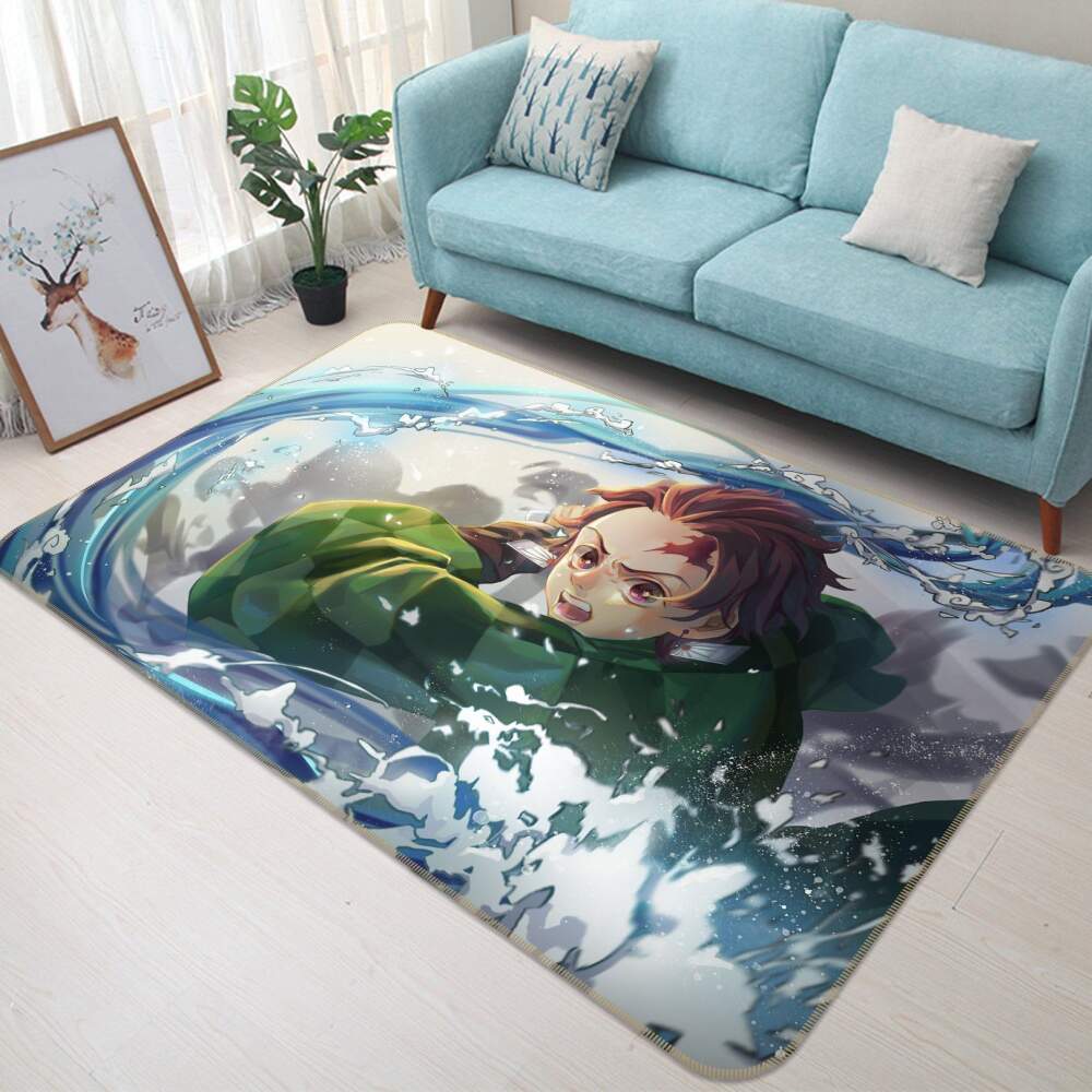 Kimetsu No Yaiba Anime 25 Area Rug And  Chussin | Home Decor Easily