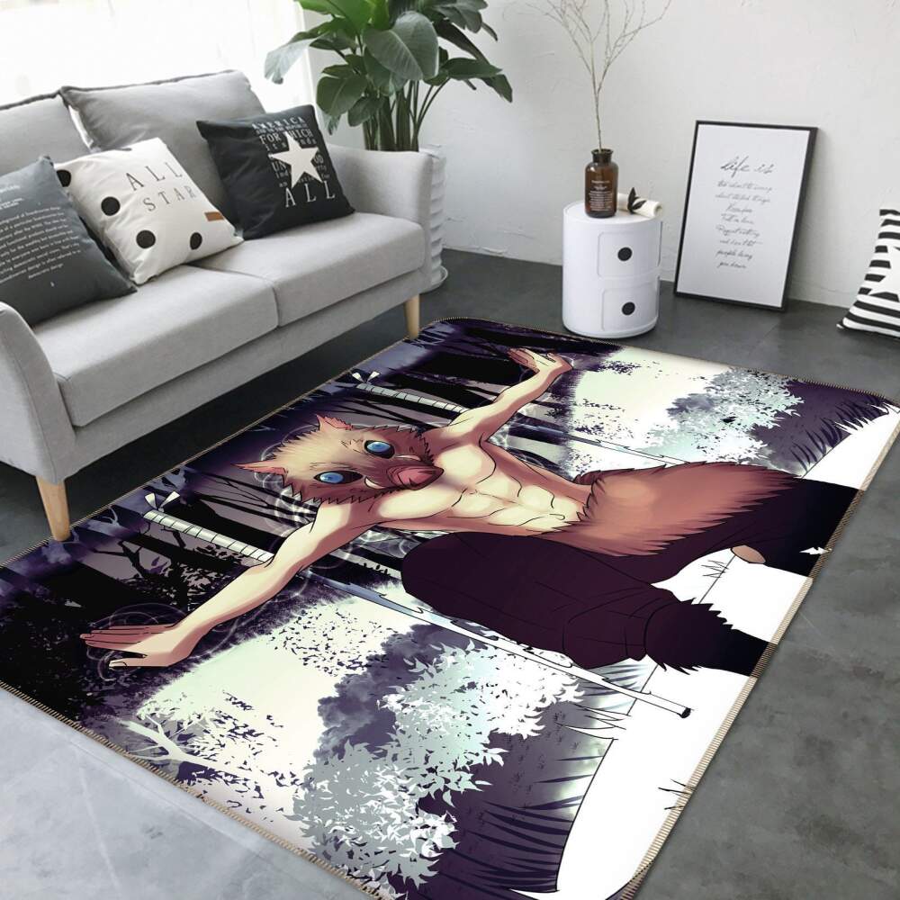 Kimetsu No Yaiba Anime 33 Area Rug And  Chussin | Home Decor Easily
