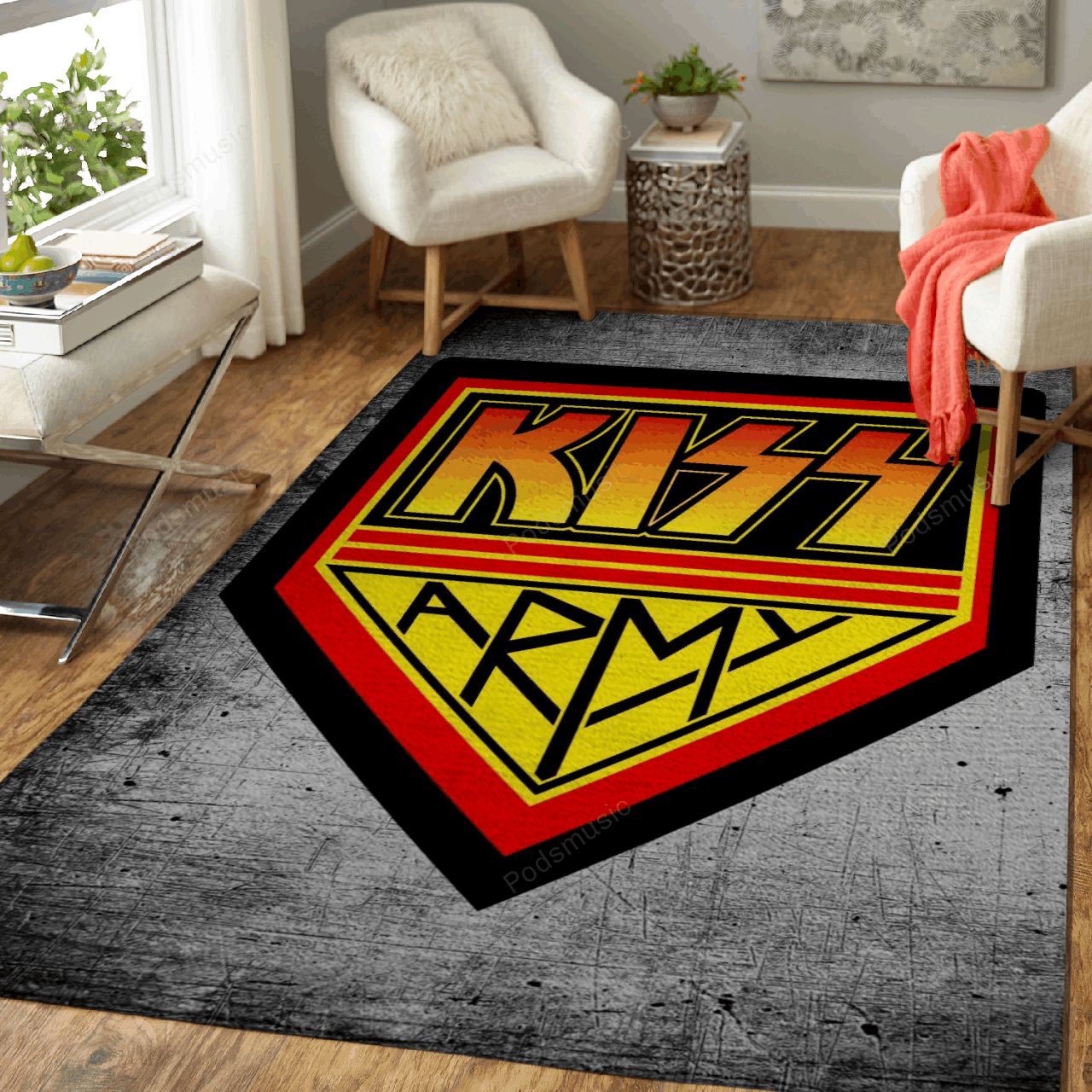 Kiss Army Metallic Music Art For Fans Area  Chussin | Home Decor Easily