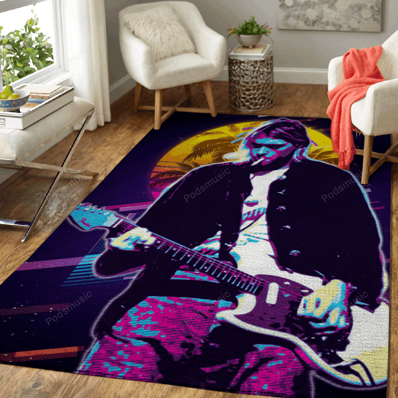 Kurt Cobain Live Loud Artwork Music Synthwave 80S Art For Fans Area  Chussin | Home Decor Easily