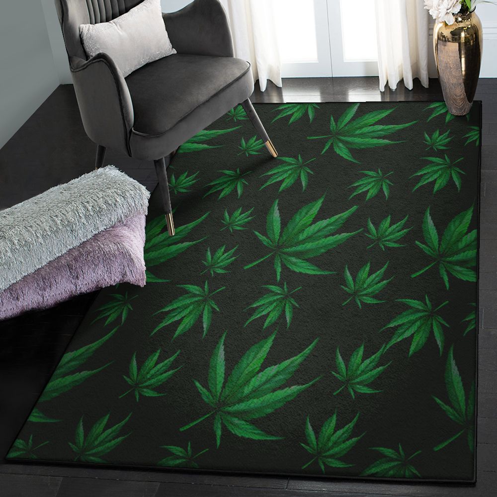 Leaves Cool Rugs, Pot Leaf Pattern Rug  Chussin | Home Decor Easily