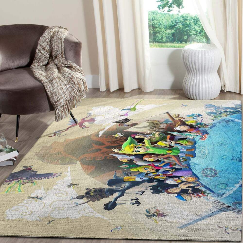Legend Of Zelda Logo Gaming Area Rugs Fn181202  Chussin | Home Decor Easily