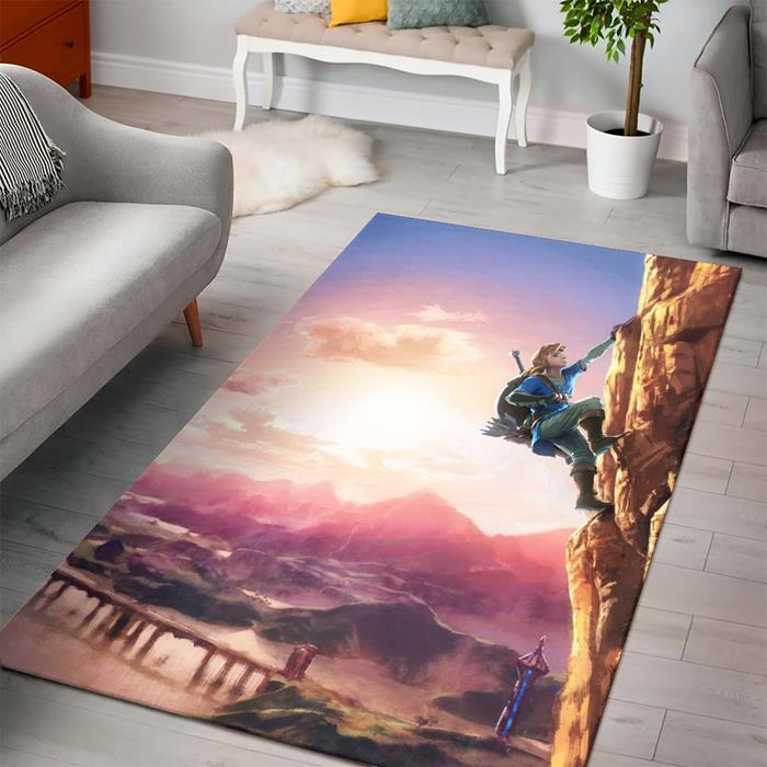 Legend Zelda Breath Wild Rug – Custom Size And Printing - Chussin | Home Decor Easily
