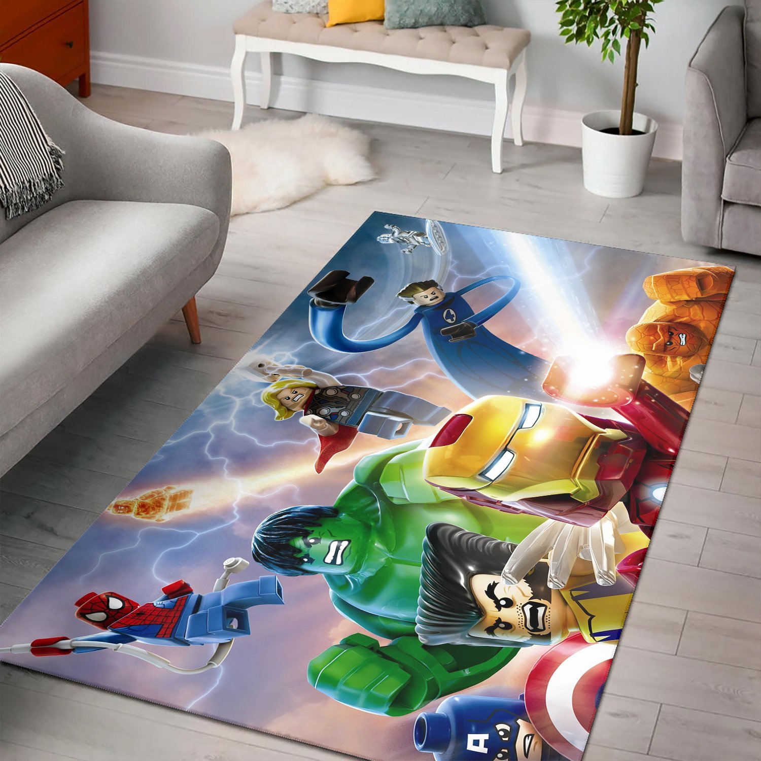 Lego Marvel Avengers Rug – Custom Size And Printing - Chussin | Home Decor Easily