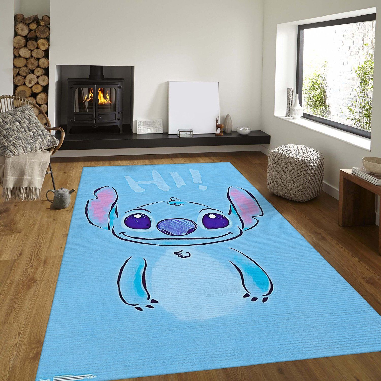 Lilo And Stitch Hi Rug – Custom Size And Printing - Chussin | Home Decor Easily