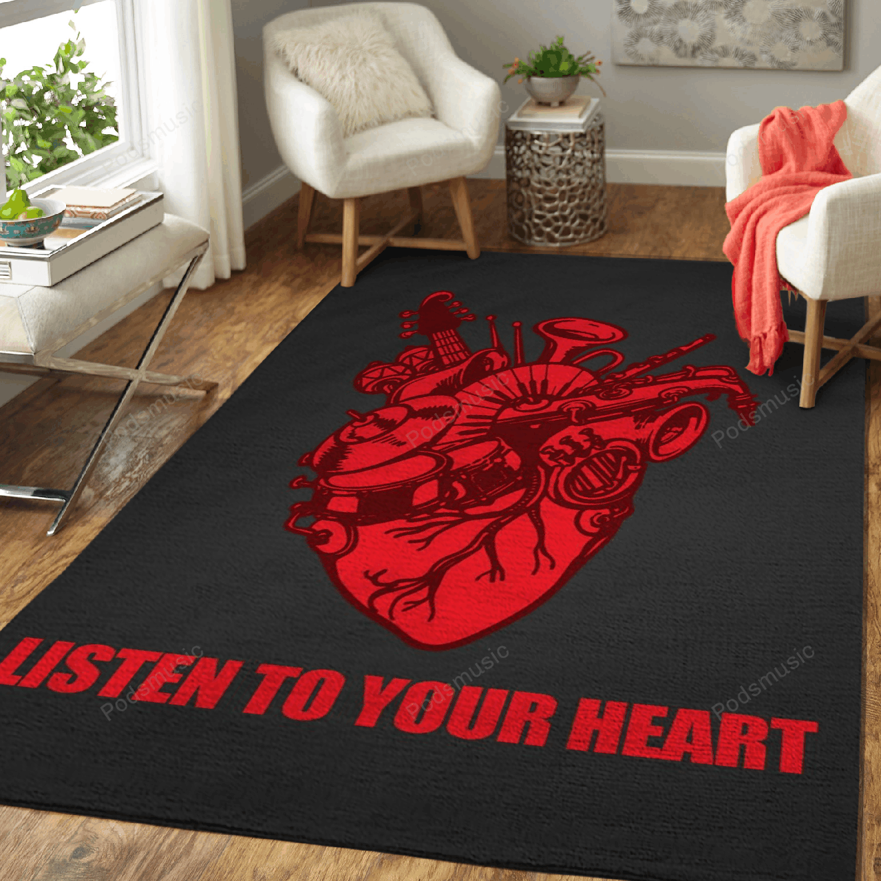Listen To Your Heart Music Music Art For Fans Area  Chussin | Home Decor Easily