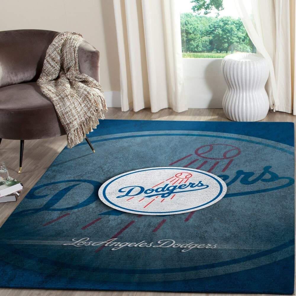 Los Angeles Dodgers Area Rug Mlb Baseball Team Logo V711  Chussin | Home Decor Easily