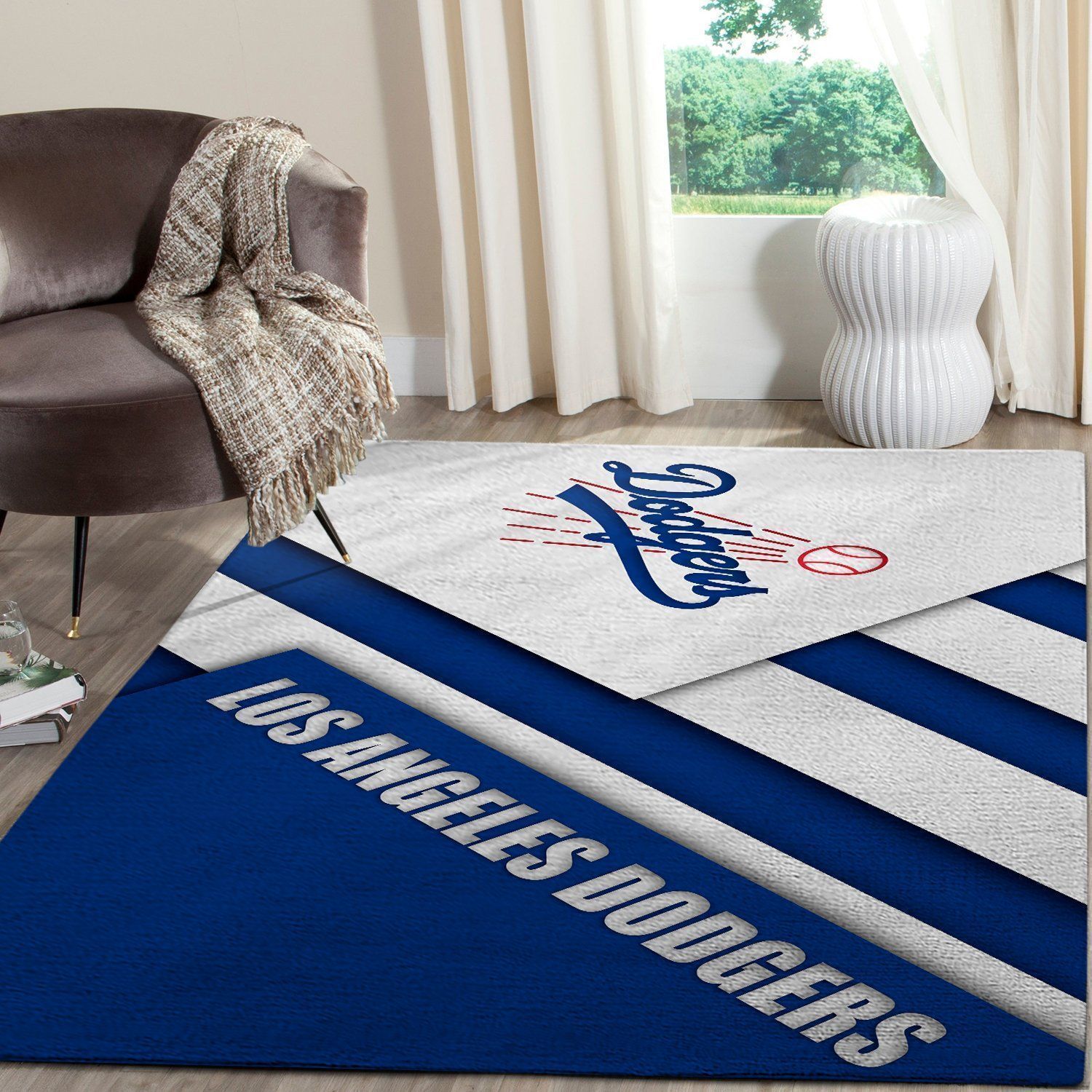 Los Angeles Dodgers Area Rug Mlb Baseball Team Logo V712  Chussin | Home Decor Easily