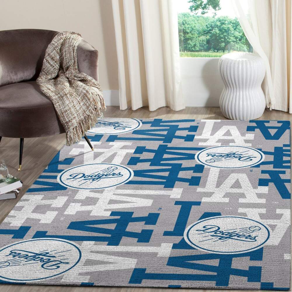 Los Angeles Dodgers Area Rug Mlb Baseball Team Logo V713  Chussin | Home Decor Easily