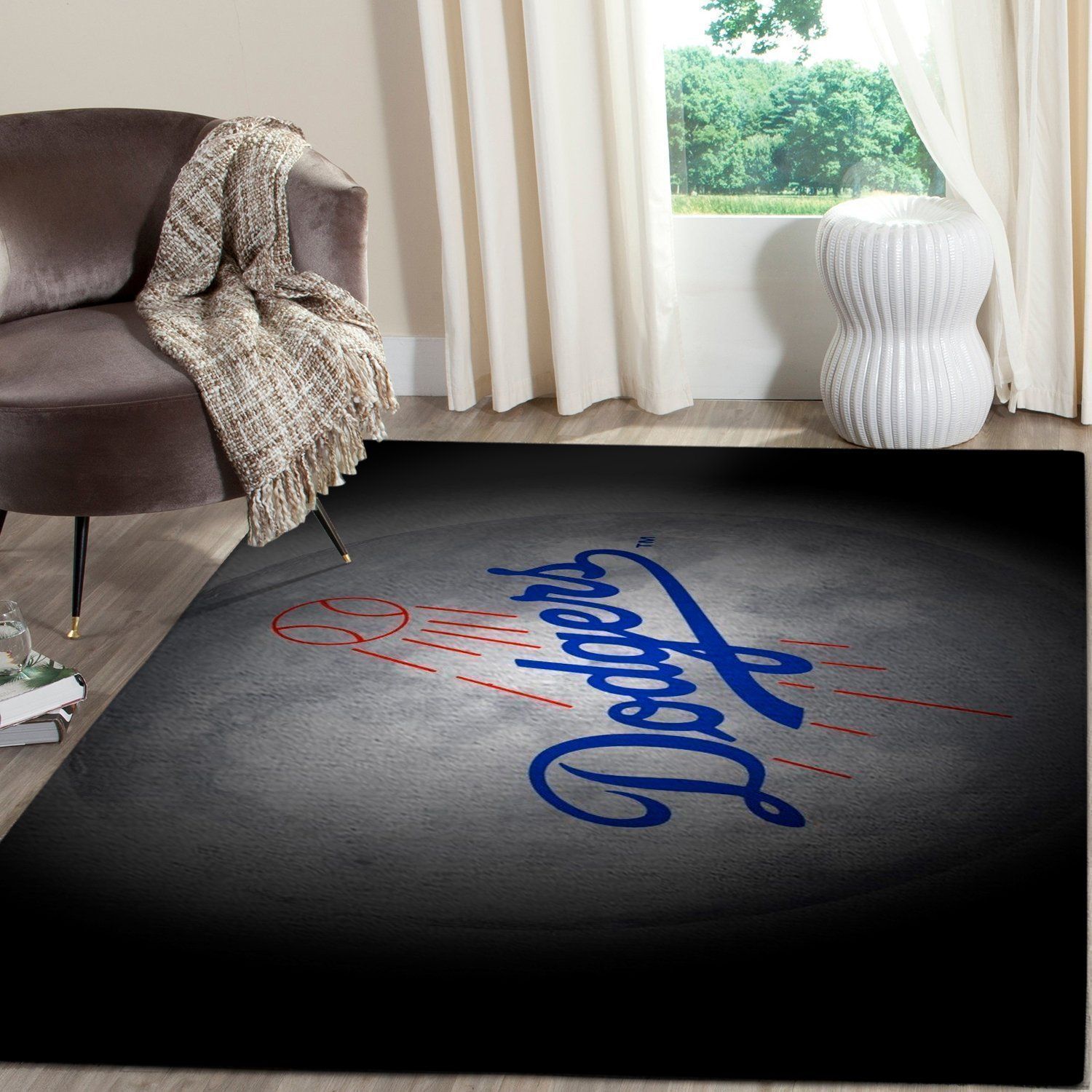 Los Angeles Dodgers Area Rug Mlb Baseball Team Logo V714  Chussin | Home Decor Easily