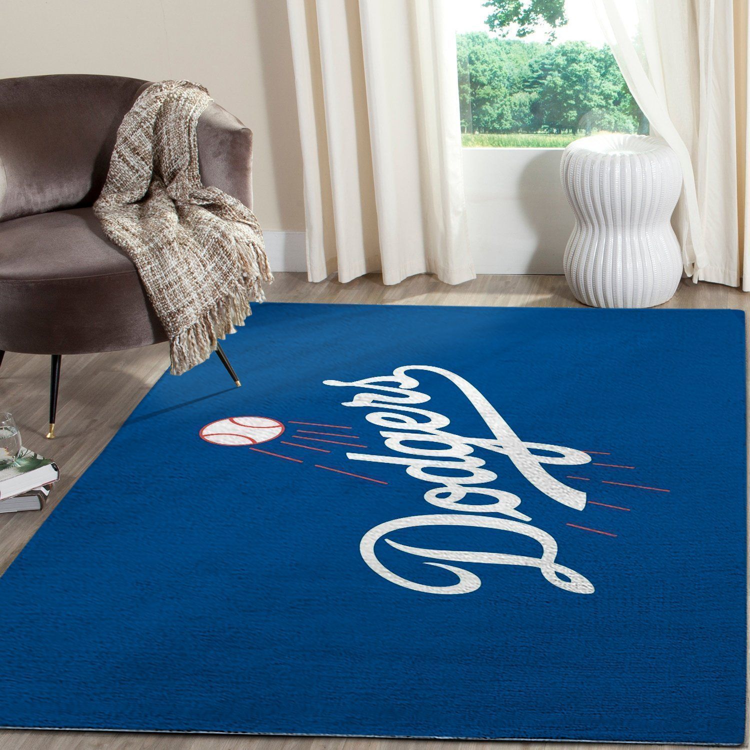 Los Angeles Dodgers Area Rug Mlb Baseball Team Logo V718 | Home Decor Easily