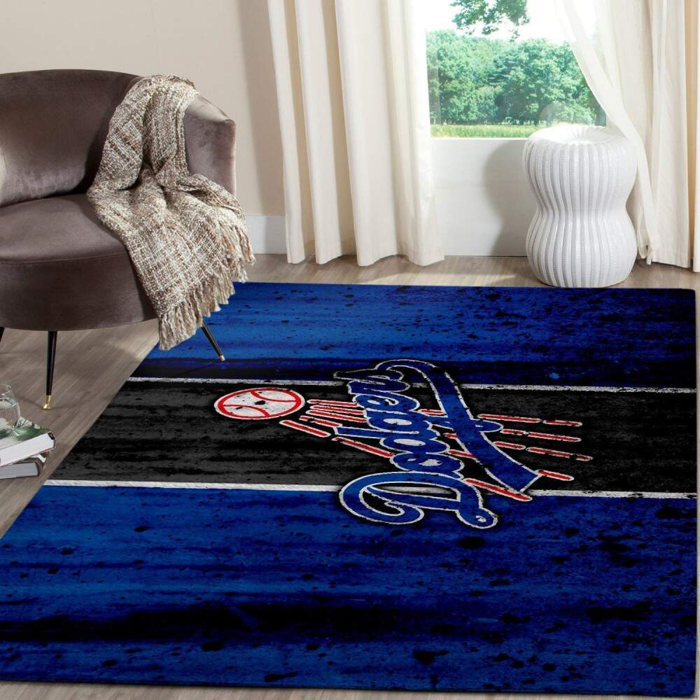 Los Angeles Dodgers Area Rug Mlb Baseball Team Logo V729 Chussin | Home Decor Easily