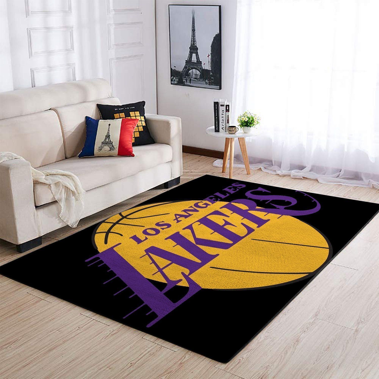 Los Angeles Lakers Area Rug Nba Basketball Team Logo V531  Chussin | Home Decor Easily