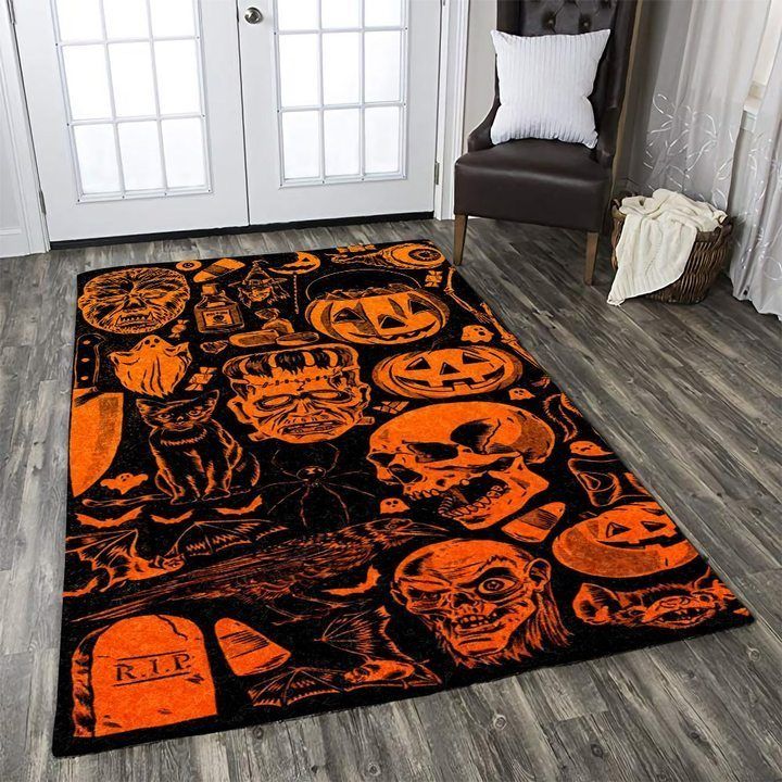Lotus Print Pattern Area Rug  Chussin | Home Decor Easily