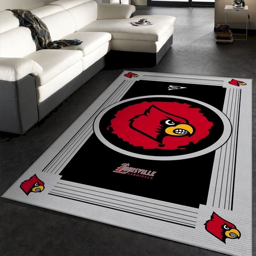 Louisville Cardinals Ncaa Team Logo Nice Gift Rectangle Are  Chussin | Home Decor Easily