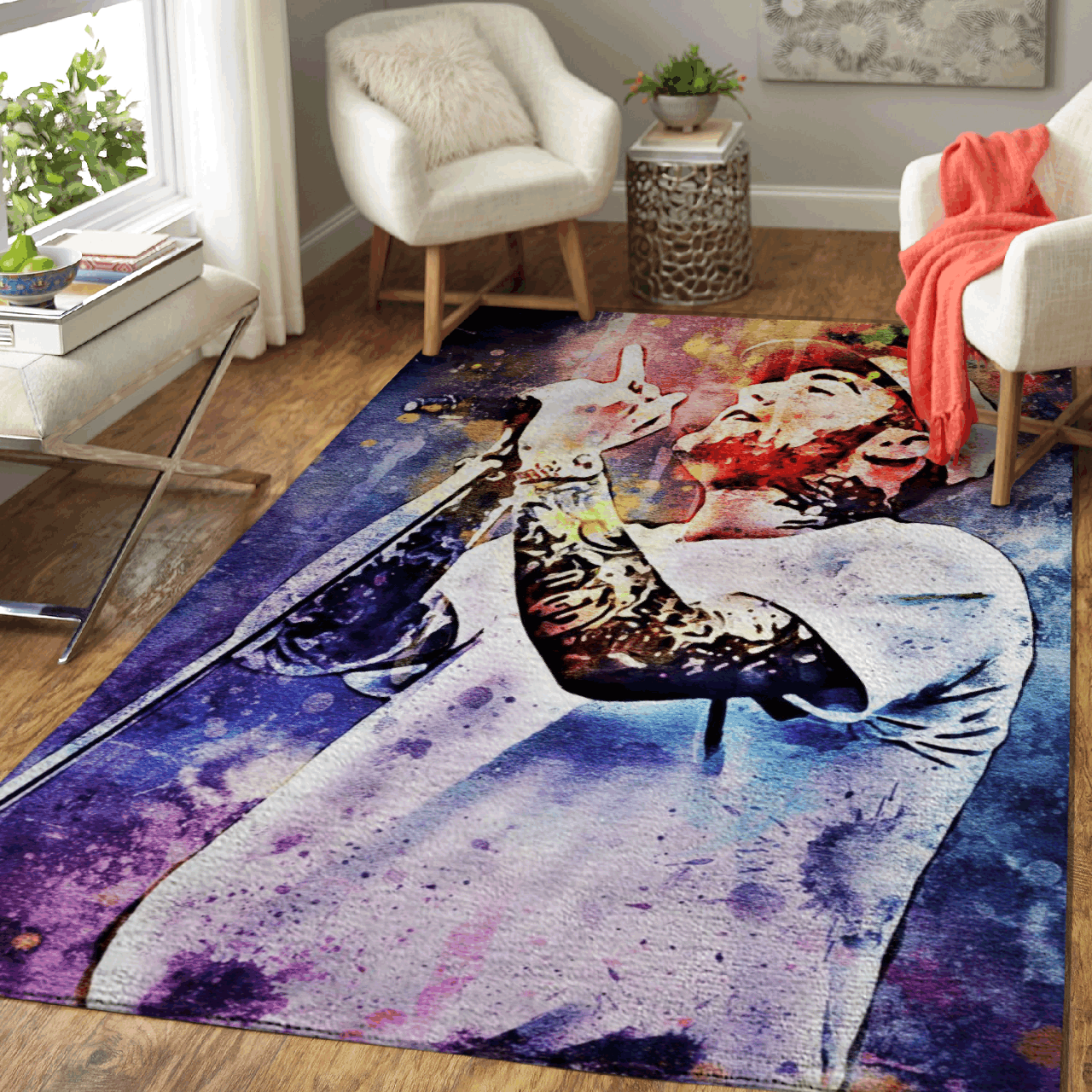Mac Miller American Rapper Anniversary Art For Fans Area Rug Area  Chussin | Home Decor Easily