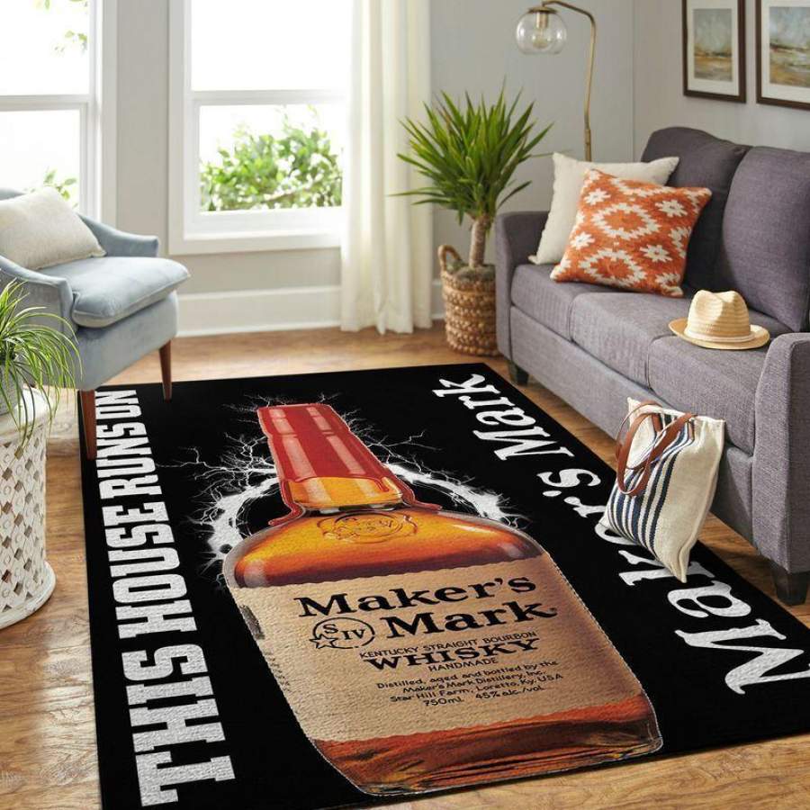 Maker Mark Area Rug This House Runs On Ofd 20030913 Chussin | Home Decor Easily