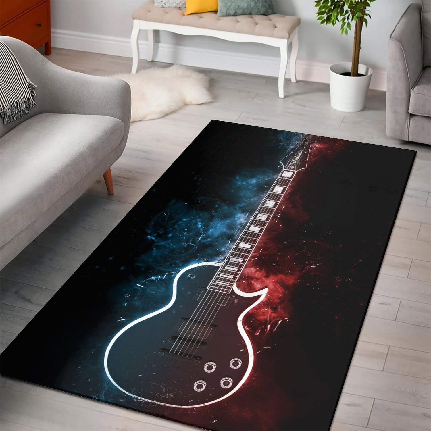 Marty Friedman Guitar Area Rug s Bedroom Christmas Gift  Chussin | Home Decor Easily