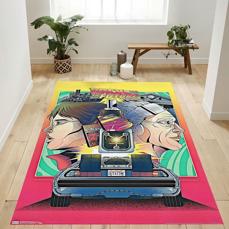 Marty Mcfly Emmett Brown Back To The Future Icons Area Rug And  Chussin | Home Decor Easily