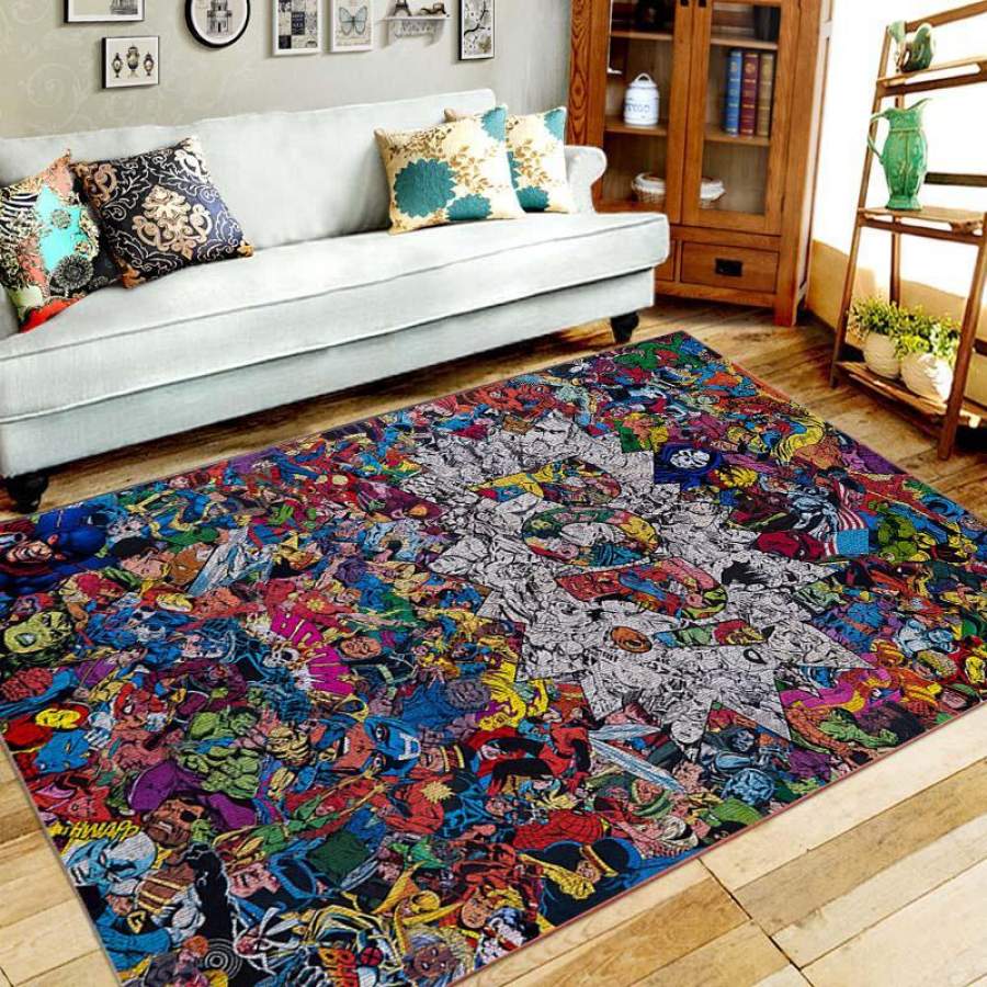 Marvel Comics Area Rug Bedroom  Chussin | Home Decor Easily