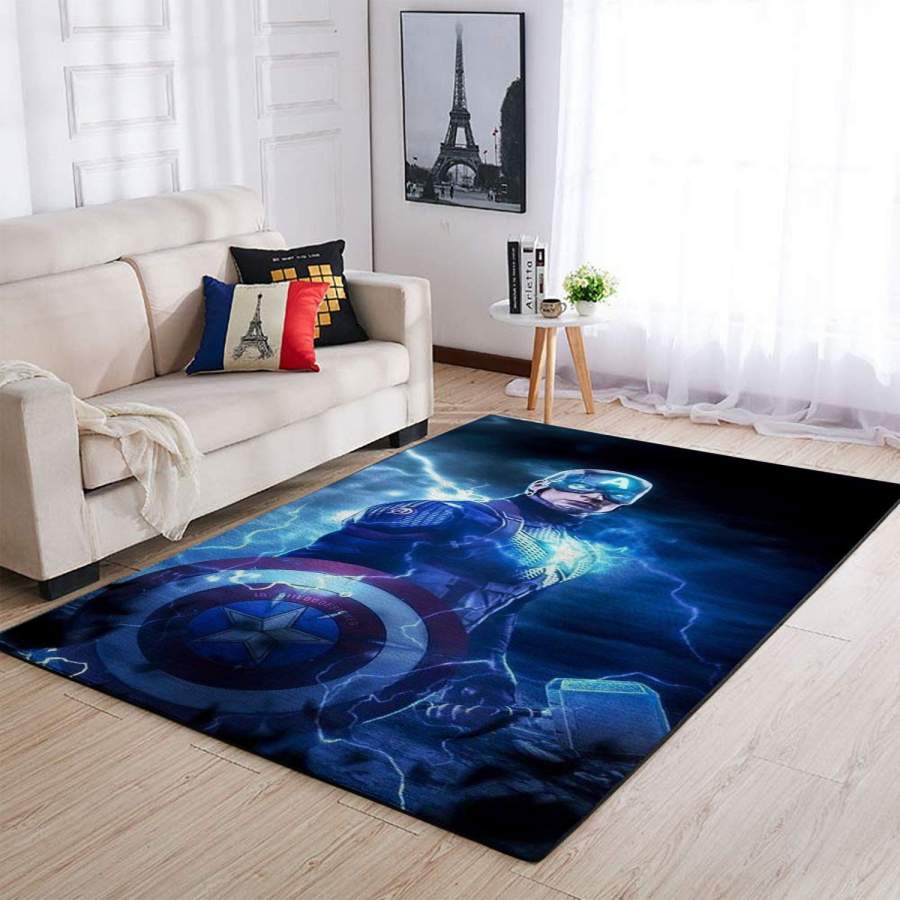 Marvel Superhero Captain America Area Rug Movie Ofd 19091807  Chussin | Home Decor Easily