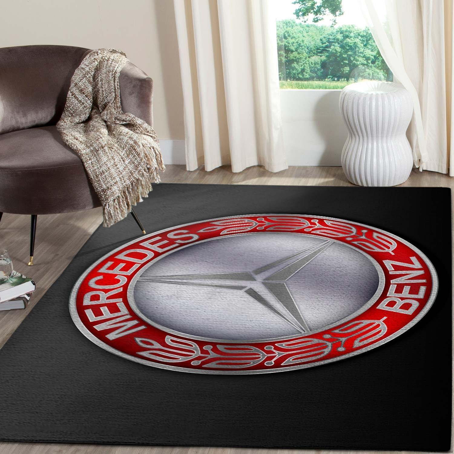 Mercedes Logo Supercars Area Rugs Fn161204  Chussin | Home Decor Easily
