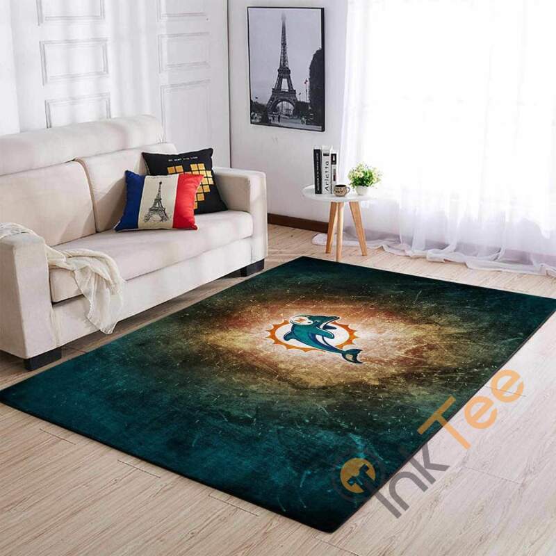 Miami Dolphins Area Rug -  Chussin | Home Decor Easily