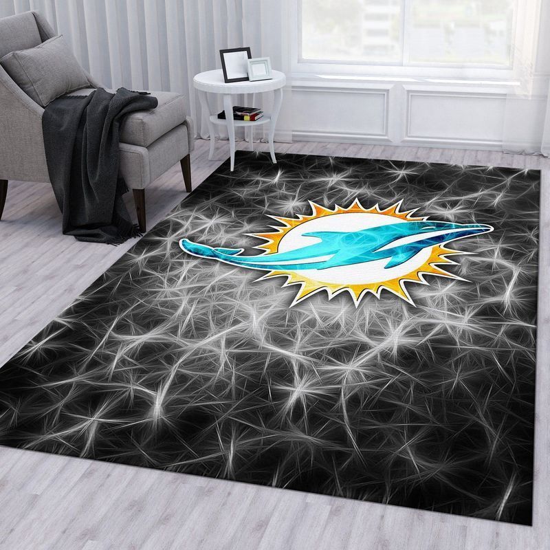 Miami Dolphins Nfl 12 Area Rug And Chussin | Home Decor Easily
