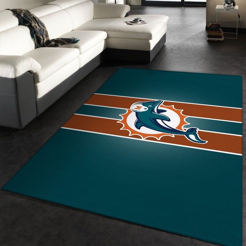 Miami Dolphins Nfl 4 Area Rug And  Chussin | Home Decor Easily