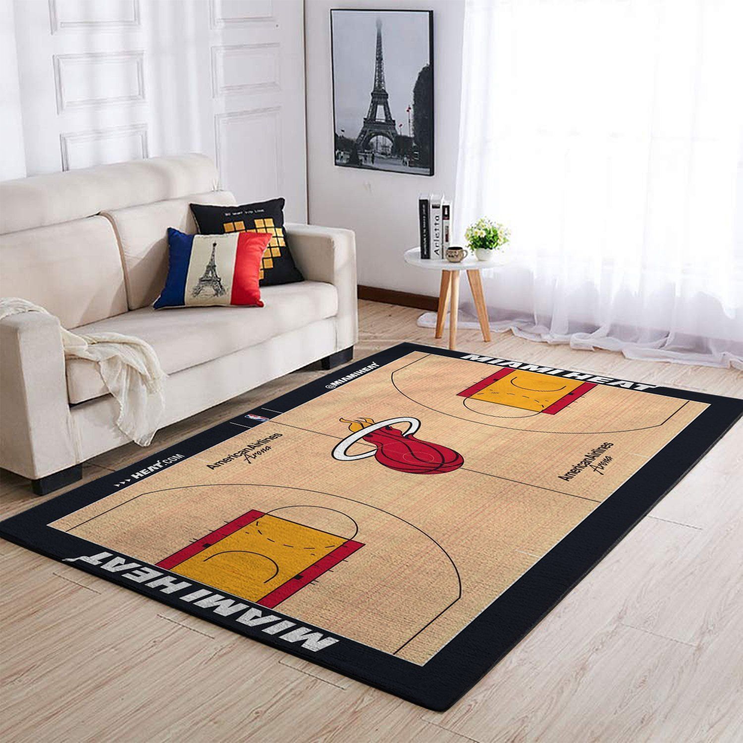 Miami Heat Area Rug Nba Basketball Team Logo V1789 Chussin | Home Decor Easily