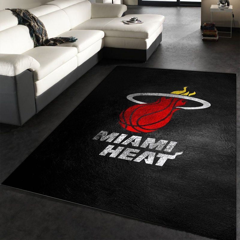 Miami Heat Nba 5 Area Rug And  Chussin | Home Decor Easily