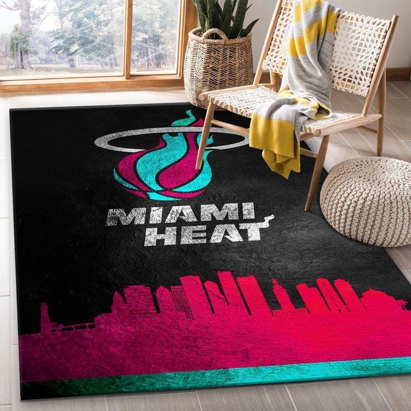 Miami Heat Nba 6 Area Rug And  Chussin | Home Decor Easily