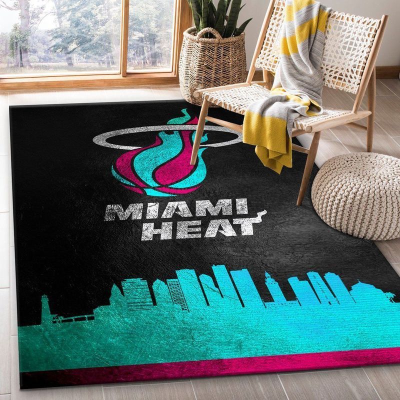 Miami Heat Nba 7 Area Rug And Chussin | Home Decor Easily