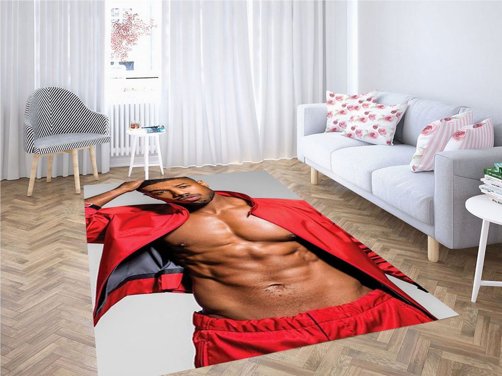 Michael B Jordan Living Room Modern Carpet Rug - Chussin | Home Decor Easily