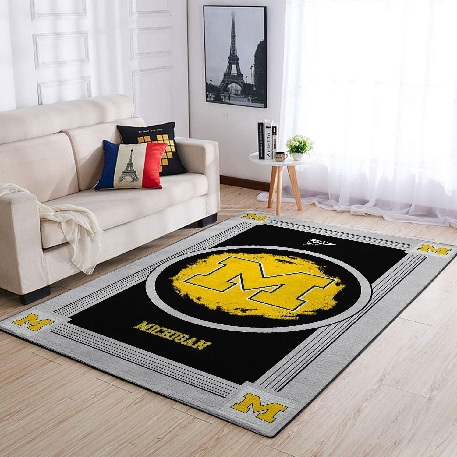 Michigan Wolverines Ncaa Area Rugs Team Logo Chussin | Home Decor Easily