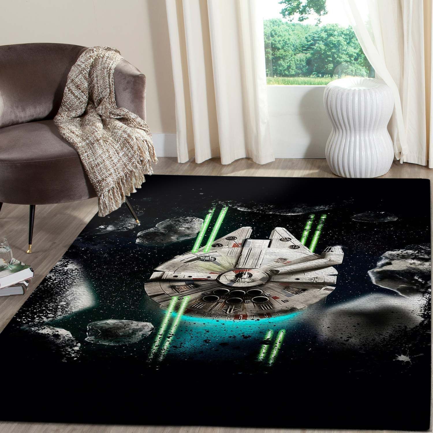 Millennium Falcon Star Wars Movies Area Rugs Fn271227  Chussin | Home Decor Easily