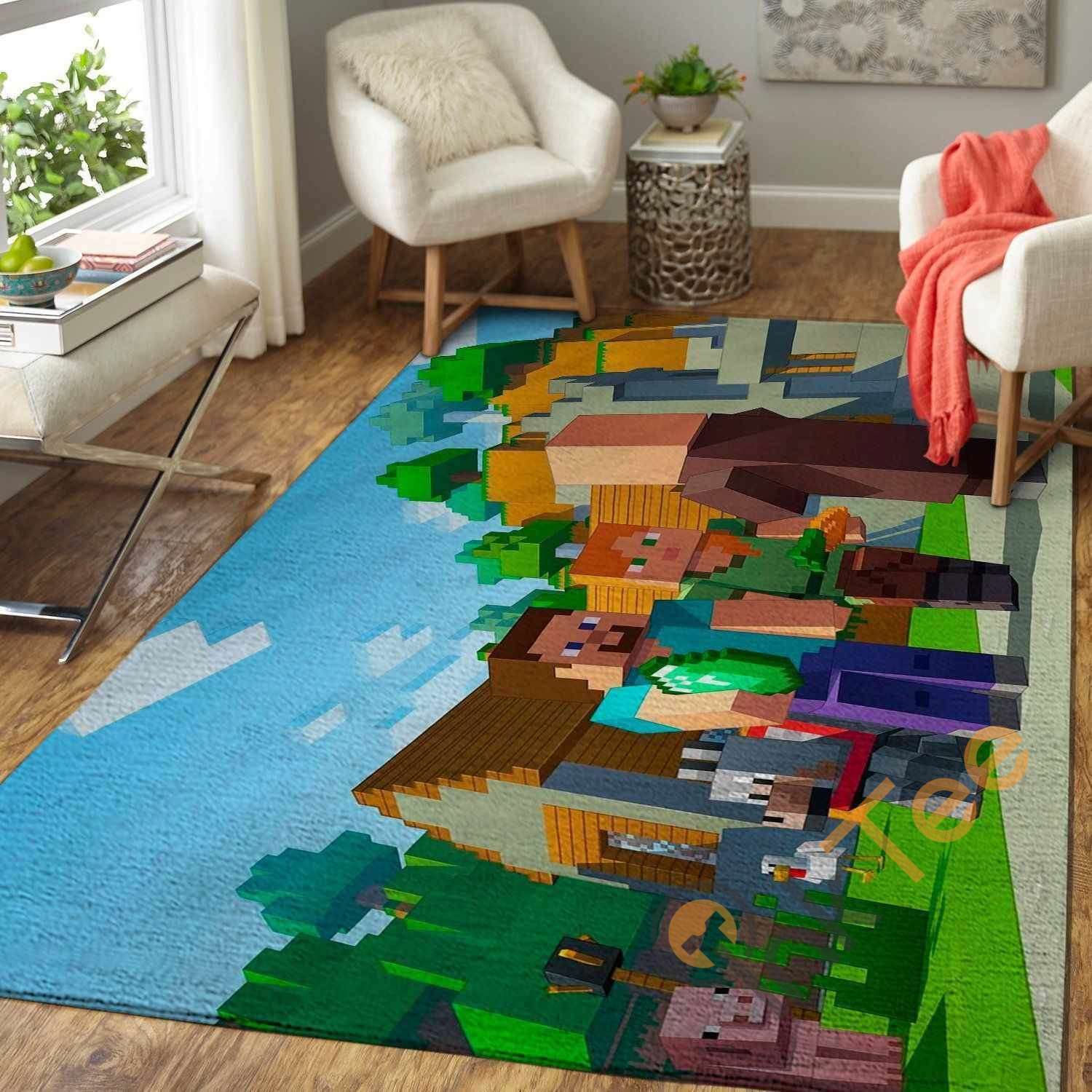 Minecraft Area Rug -  Chussin | Home Decor Easily