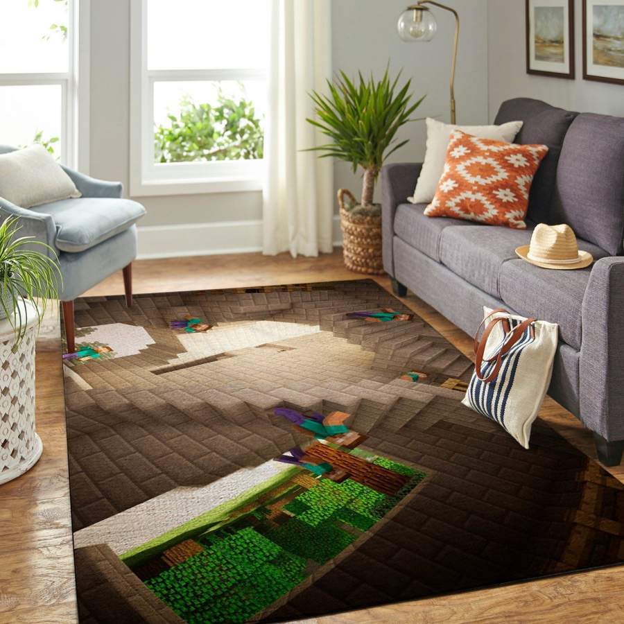 Minecraft Area Rug Video Game Gfd 1912077  Chussin | Home Decor Easily