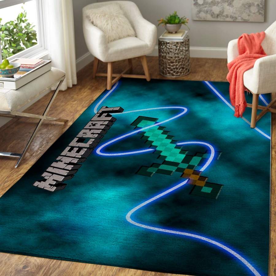 Minecraft Area Rug Video Game Gfd M30101  Chussin | Home Decor Easily