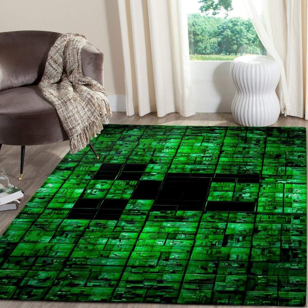 Minecraft Area Rug Video Game Gamer V233 Chussin | Home Decor Easily