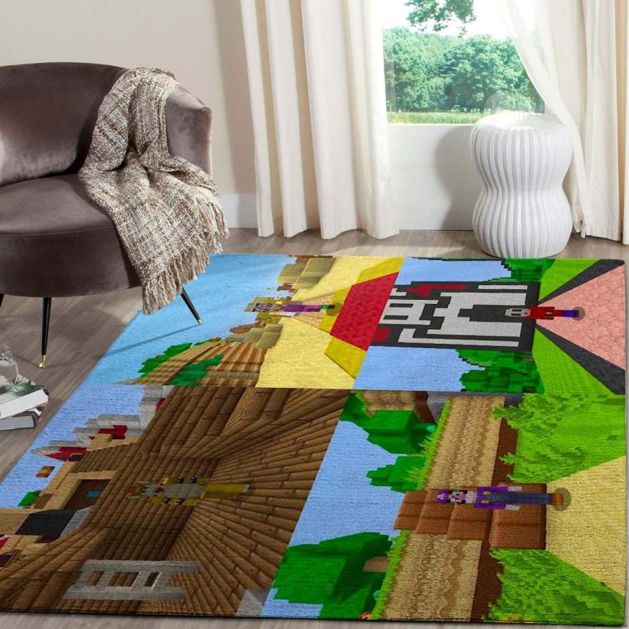 Minecraft Game Lovers Area Rug  Chussin | Home Decor Easily