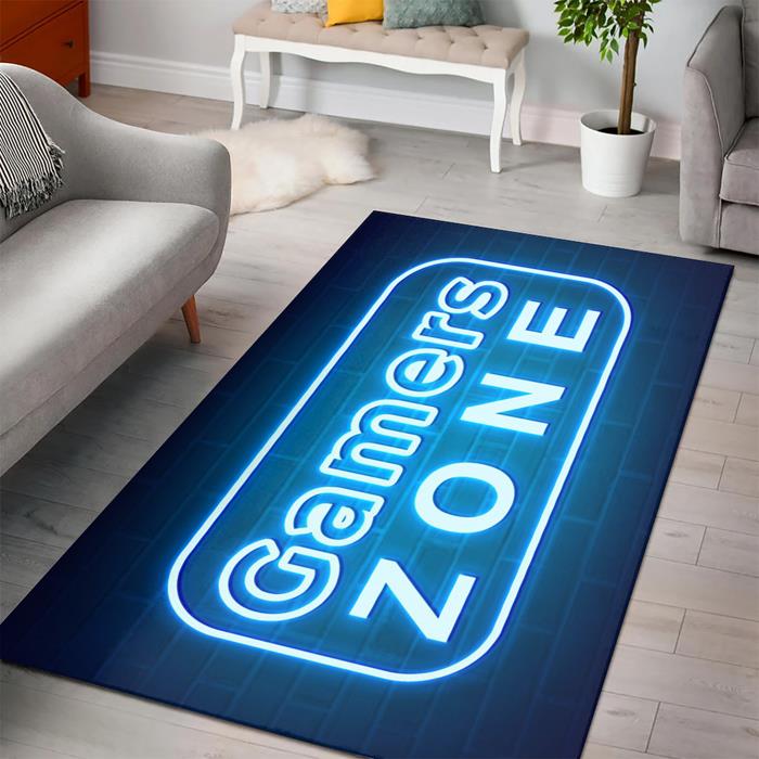 Minecraft Gamer Zone Neon Gamer Zone Rug – Custom Size And Printing -  Chussin | Home Decor Easily